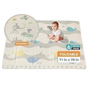 NWT Motherly Haven 79x71 Foldable Baby Play Large Reversible Foam 6-12 Months